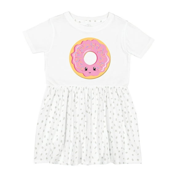 Inktastic Light Pink Donut Girls Toddler Dress