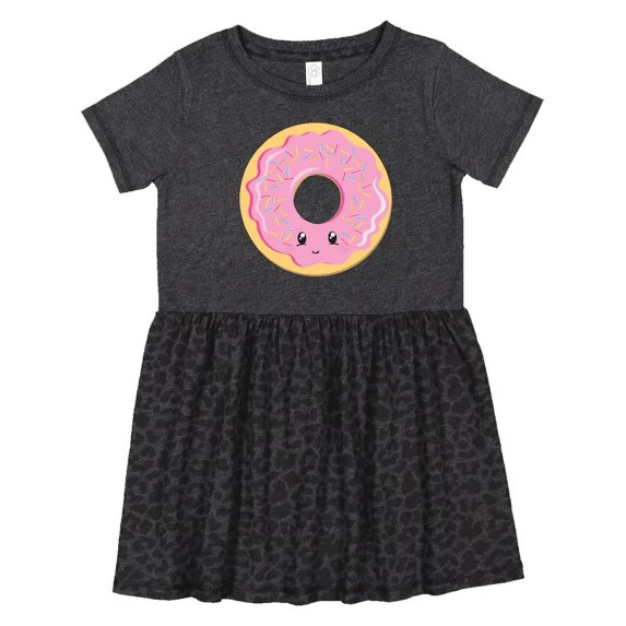 Inktastic Light Pink Donut Girls Toddler Dress