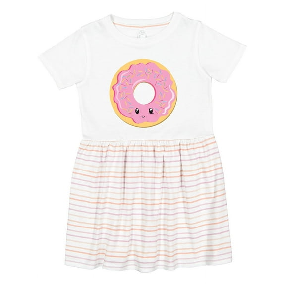 Inktastic Light Pink Donut Girls Toddler Dress