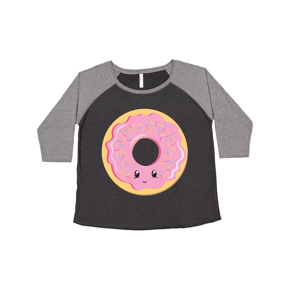 Inktastic Light Pink Donut Women's Plus Size T-Shirt