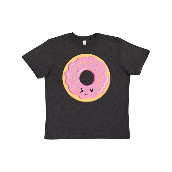Inktastic Light Pink Donut Youth T-Shirt
