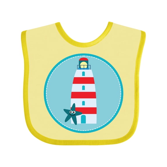 Inktastic Lighthouse Nautical Beach Boys or Girls Baby Bib