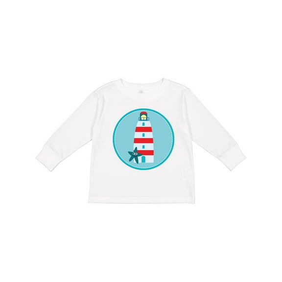 Inktastic Lighthouse Nautical Beach Boys or Girls Long Sleeve Toddler T-Shirt