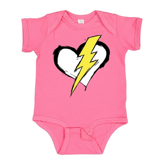 Inktastic Lightning Bolt Heart Boys or Girls Baby Bodysuit