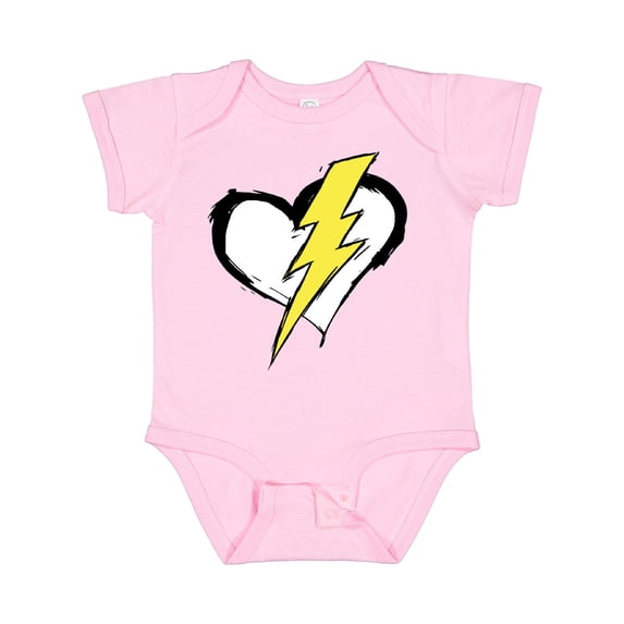 Inktastic Lightning Bolt Heart Boys or Girls Baby Bodysuit