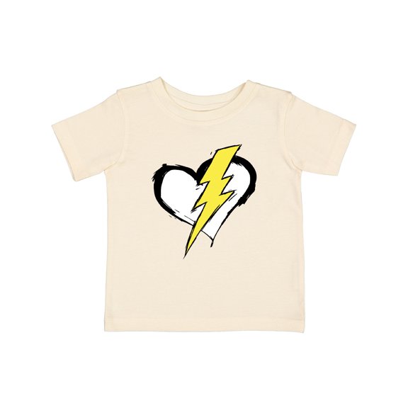 Inktastic Lightning Bolt Heart Boys or Girls Baby T-Shirt