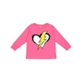 thumbnail image 1 of Inktastic Lightning Bolt Heart Boys or Girls Long Sleeve Toddler T-Shirt, 1 of 5
