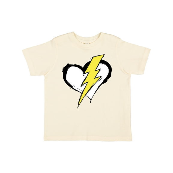 Inktastic Lightning Bolt Heart Boys or Girls Toddler T-Shirt