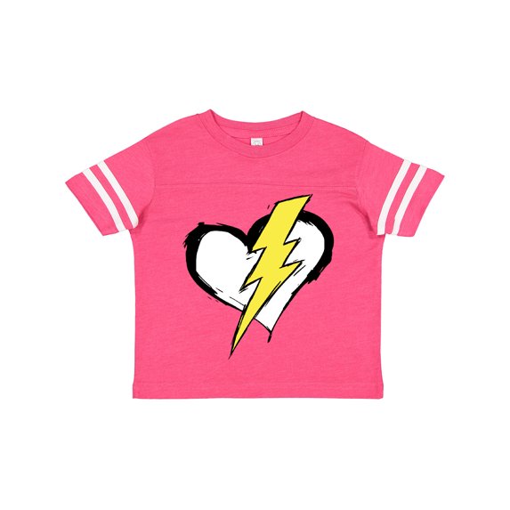 Inktastic Lightning Bolt Heart Boys or Girls Toddler T-Shirt
