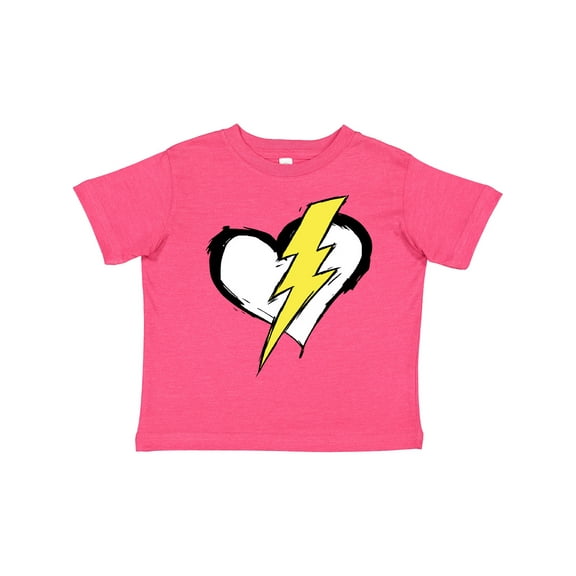 Inktastic Lightning Bolt Heart Boys or Girls Toddler T-Shirt