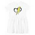 thumbnail image 1 of Inktastic Lightning Bolt Heart Girls Toddler Dress, 1 of 5