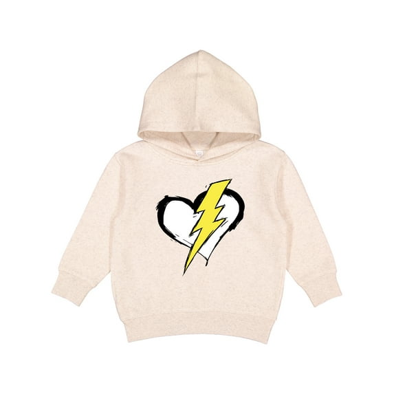 Inktastic Lightning Bolt Heart Toddler Hoodie