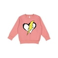 thumbnail image 1 of Inktastic Lightning Bolt Heart Toddler Sweatshirt, 1 of 4