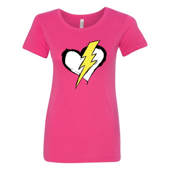 Inktastic Lightning Bolt Heart Women's T-Shirt