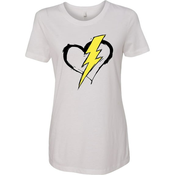 Inktastic Lightning Bolt Heart Women's T-Shirt