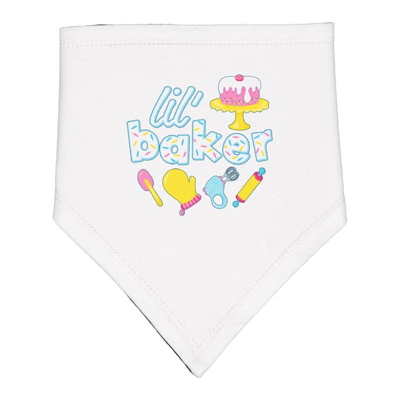 Inktastic Lil' Baker Icing and Cake Baby Bandana Bib
