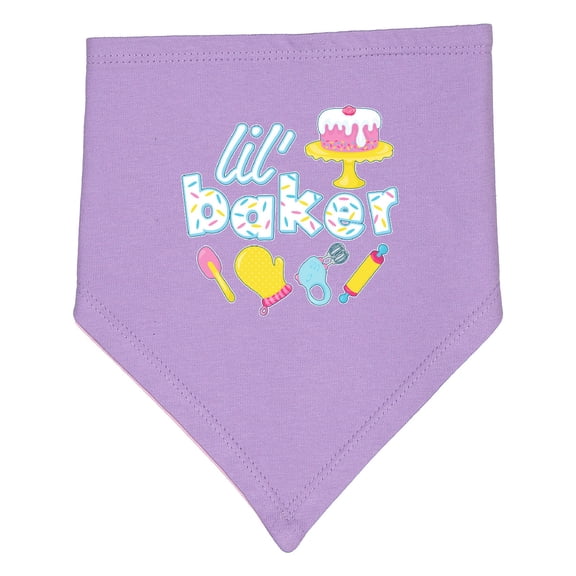 Inktastic Lil' Baker Icing and Cake Baby Bandana Bib