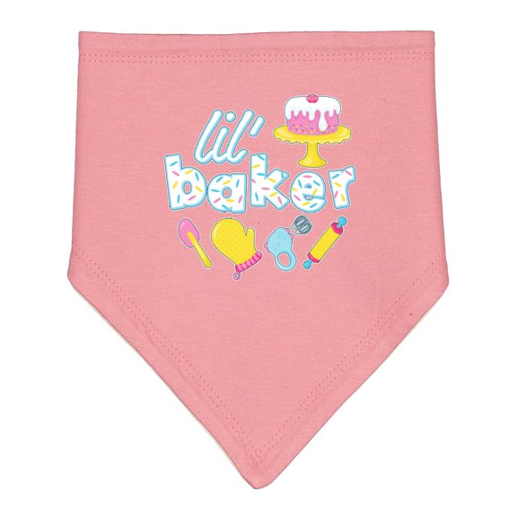 Inktastic Lil' Baker Icing and Cake Baby Bandana Bib
