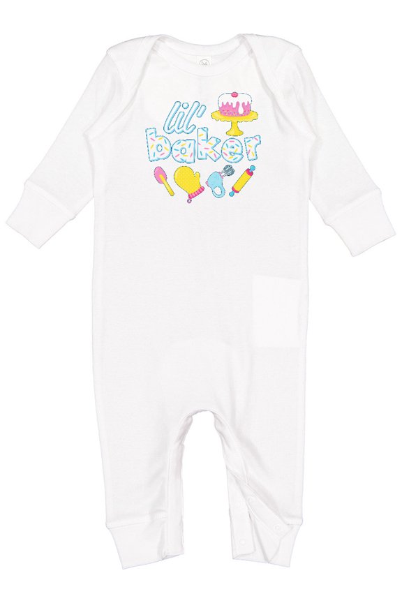 Lil' Baker Icing and Cake Baby Romper Coveralls