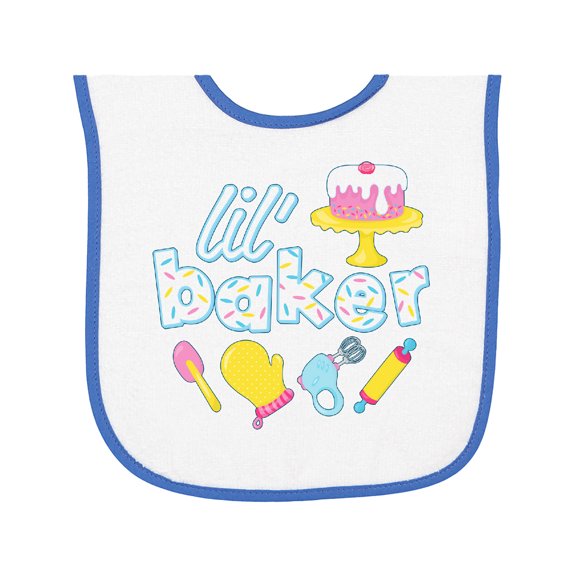 Inktastic Lil' Baker Icing and Cake Baby Terry Cloth Bib