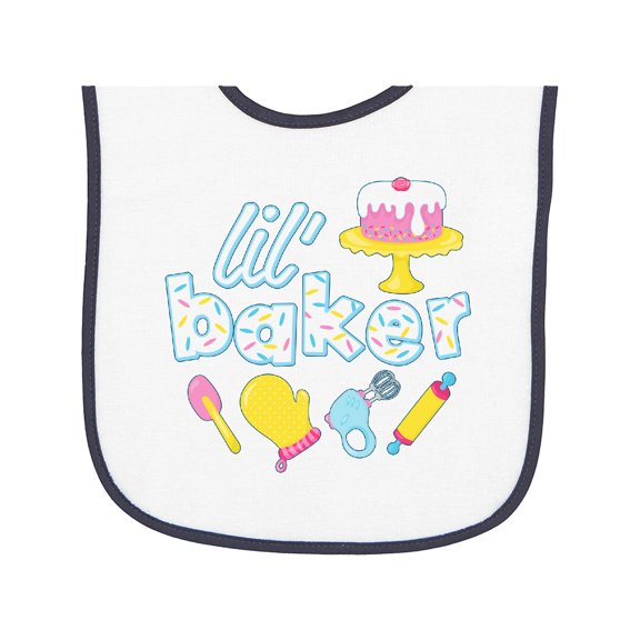 Inktastic Lil' Baker Icing and Cake Baby Terry Cloth Bib
