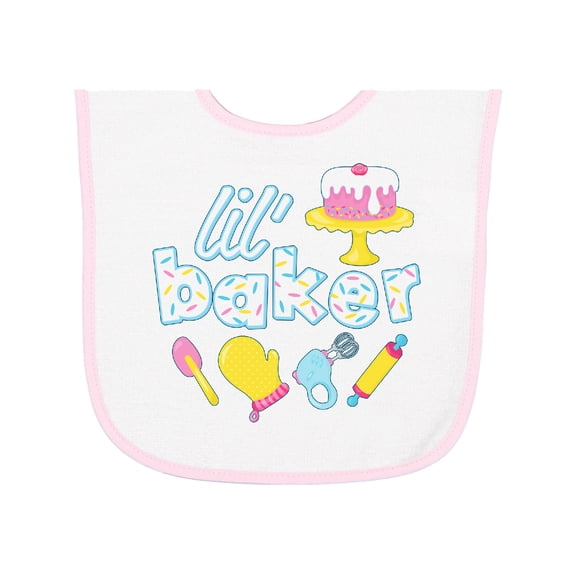 Inktastic Lil' Baker Icing and Cake Baby Terry Cloth Bib