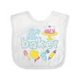 thumbnail image 1 of Inktastic Lil' Baker Icing and Cake Boys or Girls Baby Bib, 1 of 4