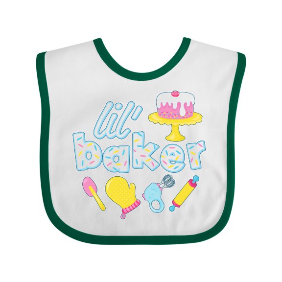 Inktastic Lil' Baker Icing and Cake Boys or Girls Baby Bib