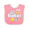 thumbnail image 1 of Inktastic Lil' Baker Icing and Cake Boys or Girls Baby Bib, 1 of 4