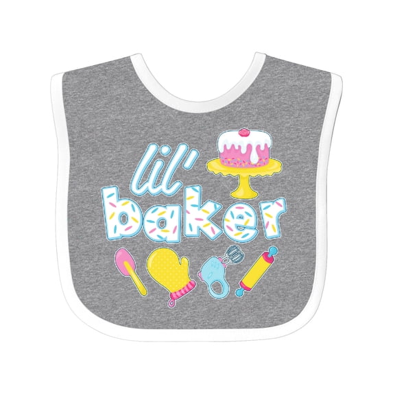 Inktastic Lil' Baker Icing and Cake Boys or Girls Baby Bib