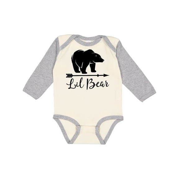 Inktastic Lil Bear Boys Cute Baby Boys Long Sleeve Baby Bodysuit