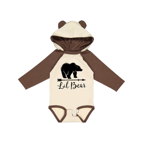 Inktastic Lil Bear Boys Cute Baby Boys Long Sleeve Baby Bodysuit