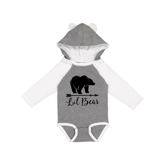 Inktastic Lil Bear Boys Cute Baby Boys Long Sleeve Baby Bodysuit