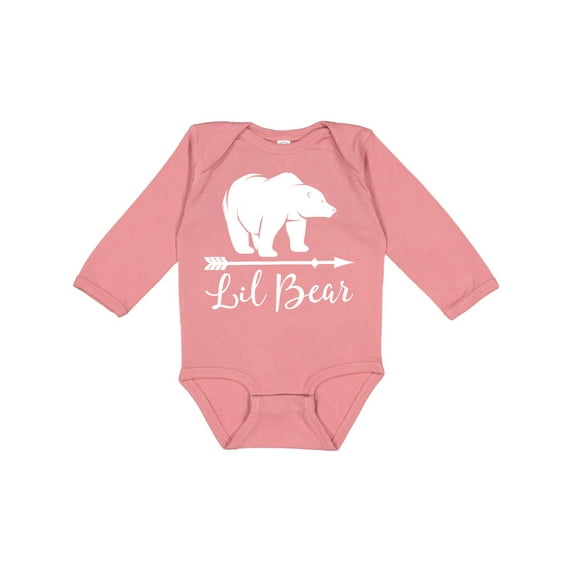 Inktastic Lil Bear Boys Cute Baby Gift Boys Long Sleeve Baby Bodysuit