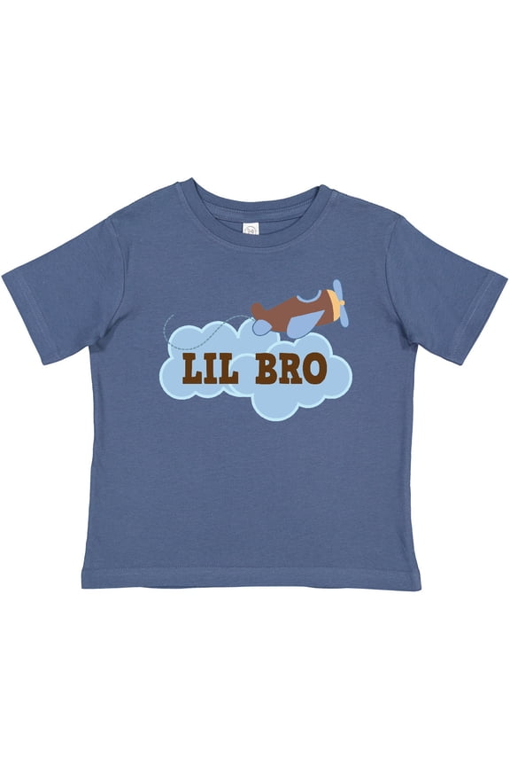 Lil Bro Airplane Boys Pilot Brother Boys Baby T-Shirt