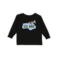 thumbnail image 1 of Inktastic Lil Bro Airplane Boys Pilot Brother Boys Long Sleeve Toddler T-Shirt, 1 of 5