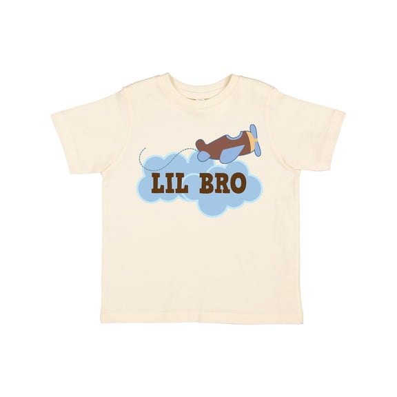 Inktastic Lil Bro Airplane Boys Pilot Brother Boys Toddler T-Shirt