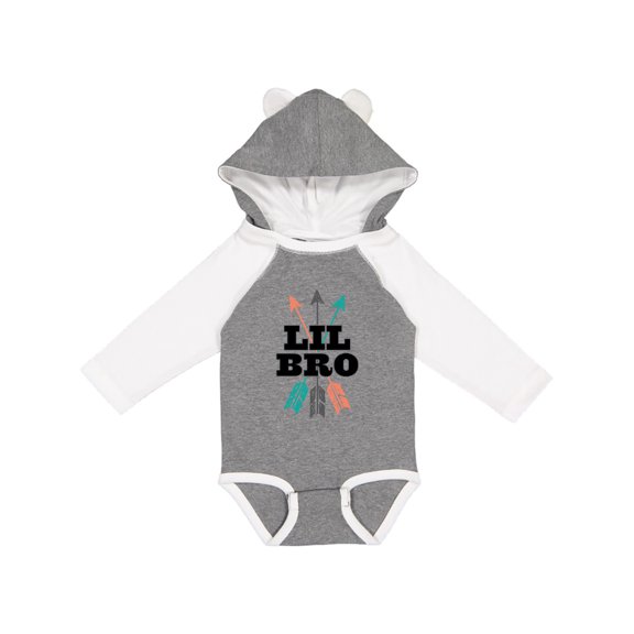 Inktastic Lil Bro Boys Native Arrow Brother Boys Long Sleeve Baby Bodysuit