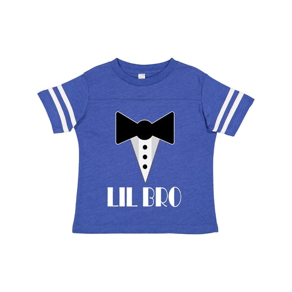 Inktastic Lil Bro Little Brother Mock Tuxedo Tux Boys Toddler T-Shirt