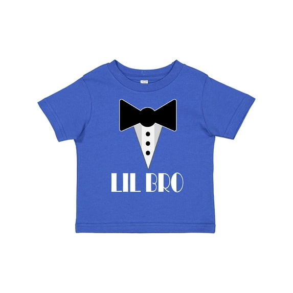 Inktastic Lil Bro Little Brother Mock Tuxedo Tux Boys Toddler T-Shirt