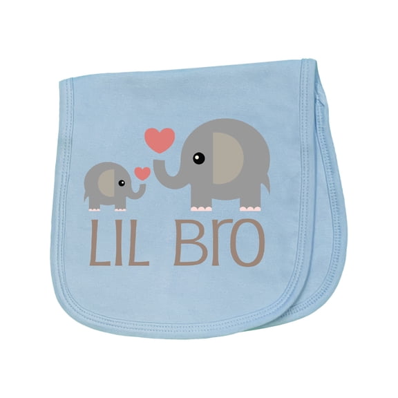 Inktastic Lil Bro Matching Elephant Baby Burp Cloth