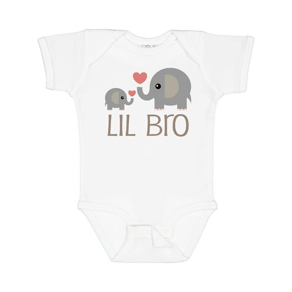 Inktastic Lil Bro Matching Elephant Boys Baby Bodysuit