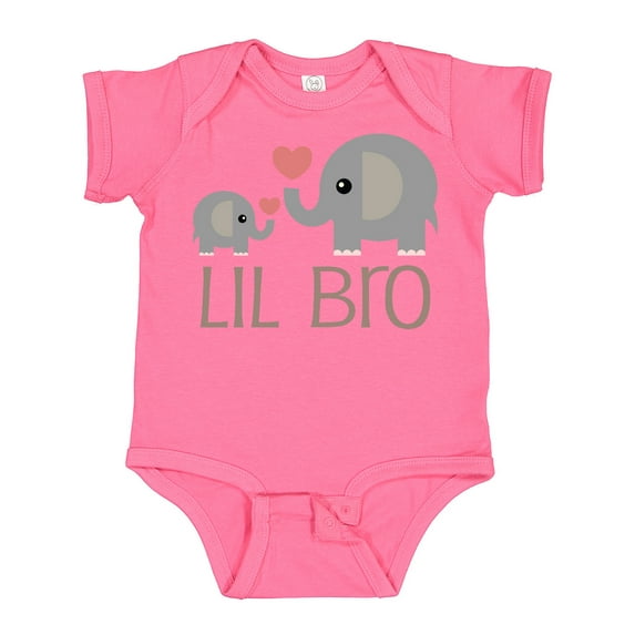 Inktastic Lil Bro Matching Elephant Boys Baby Bodysuit