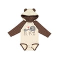thumbnail image 1 of Inktastic Lil Bro Matching Elephant Boys Long Sleeve Baby Bodysuit, 1 of 5