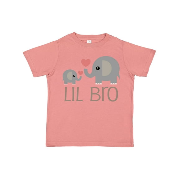 Inktastic Lil Bro Matching Elephant Boys Toddler T-Shirt