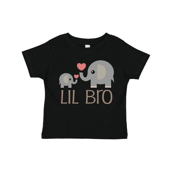 Inktastic Lil Bro Matching Elephant Boys Toddler T-Shirt