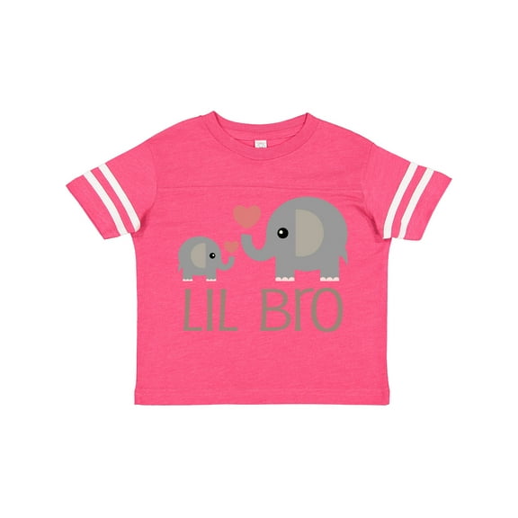 Inktastic Lil Bro Matching Elephant Boys Toddler T-Shirt