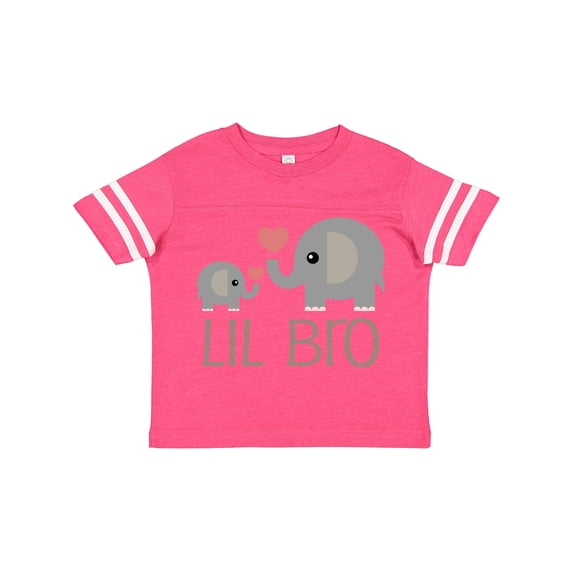 Inktastic Lil Bro Matching Elephant Boys Toddler T-Shirt