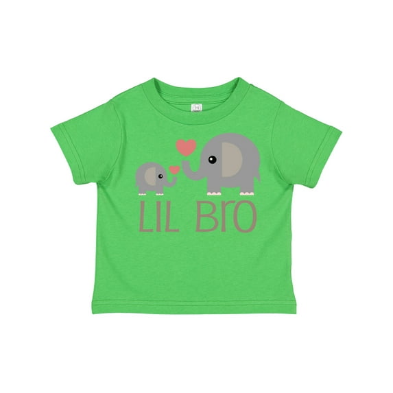 Inktastic Lil Bro Matching Elephant Boys Toddler T-Shirt