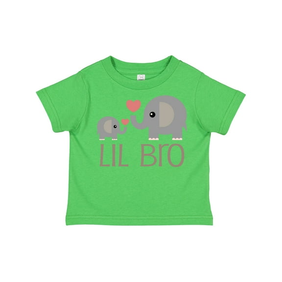 Inktastic Lil Bro Matching Elephant Boys Toddler T-Shirt